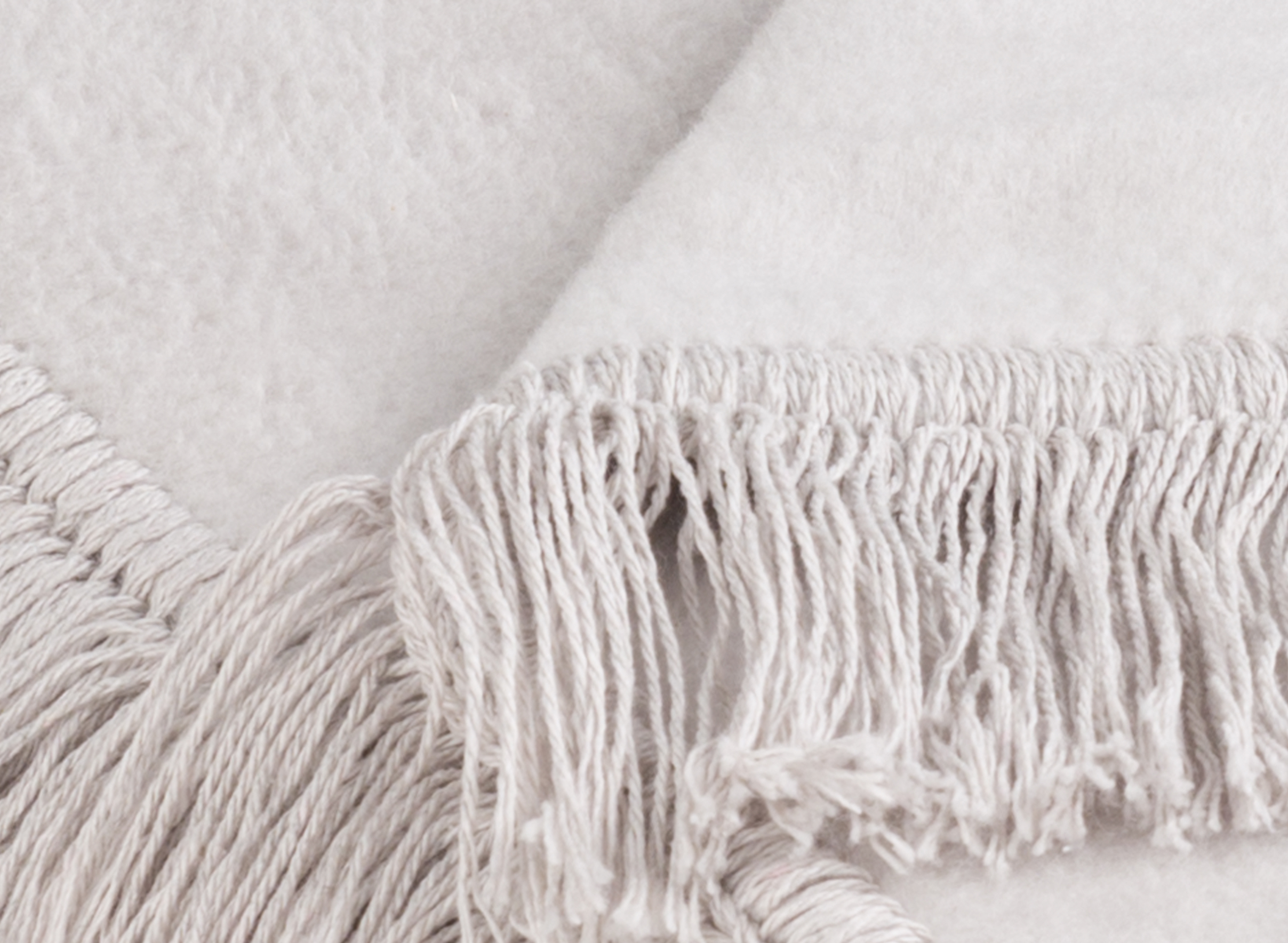 Sofa- und Sesselschoner "Cover Cotton" mit Fransen in silber - Fransen