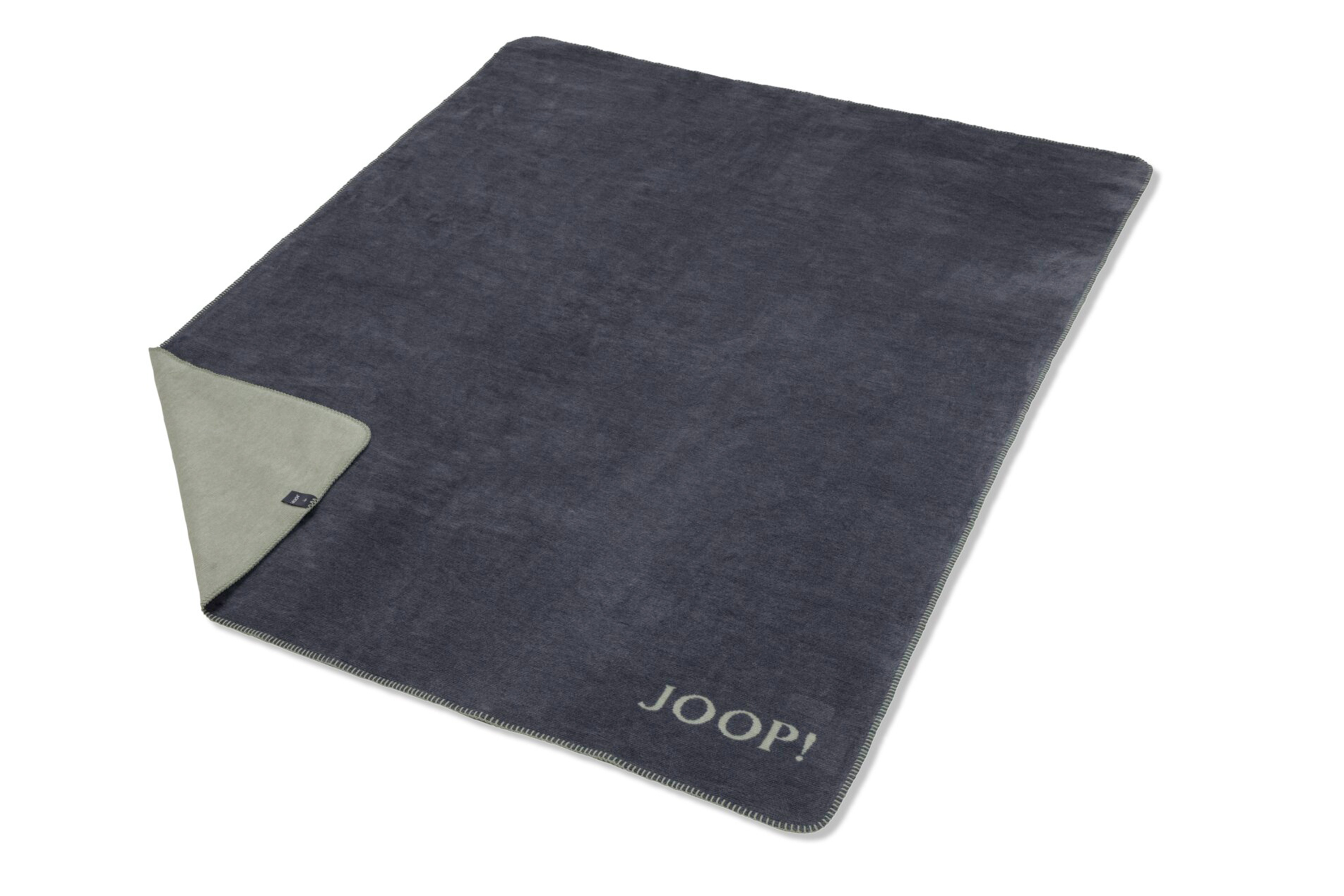 Wohndecke Joop! Melange-Doubleface navy-olive Freisteller
